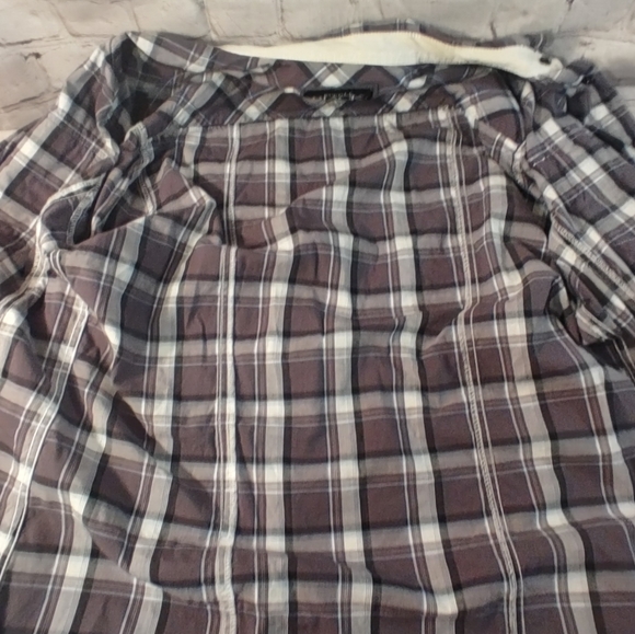 BKE Buckle BLACK Western Snap Button Plaid Grey Shirt L - Picture 16 of 16